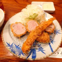 日比谷・かつ吉の3種盛り合わせランチ|すーさん