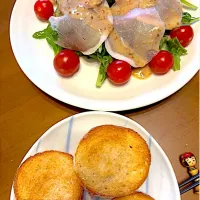 生ハムサラダ🥗でサンドイッチ|masaさん