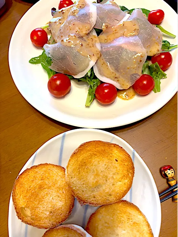 生ハムサラダ🥗でサンドイッチ|masaさん