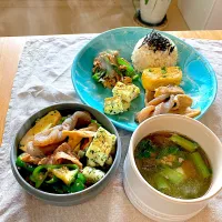 旦那さんお弁当とmyランチプレート♡