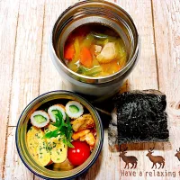 🐔昼【自分弁：鶏ももジンジャースープ】🫚| Laniさん