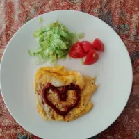 オムライス　トマトライスと卵がピッタリ|はやとさん