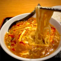 酸辣湯麺と後混ぜライス