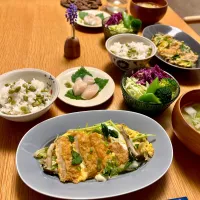 カツ煮の晩ごはん|むぎこさん