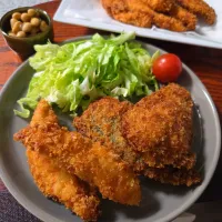 アジフライとささ身のフライ|aoiさん