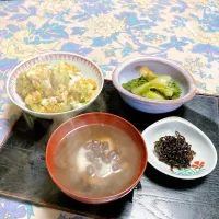 grandmaの晩ごはん☆ 今夜はぜんざいを…
昨日の天ぷらで天丼？に
頂きます|kaoriさん