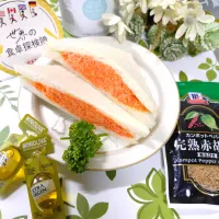 スペイン風にんじんサラダで朝ごパン ·͜·♡