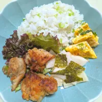 健康唐揚げ定食|調理員の自炊飯さん