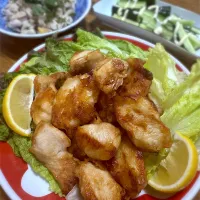 鶏胸肉の唐揚げ風グリルチキン|morimi32さん