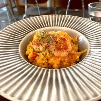 韓式泡菜忌廉汁鮮蝦燴飯|skyblueさん