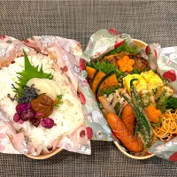 高校生息子のお弁当🍱 ハンバーグと豚のしょうが焼き弁当🍱|Snow10さん