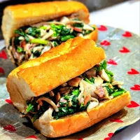 ほうれん草ときのこのサンドイッチ|ひかるさん