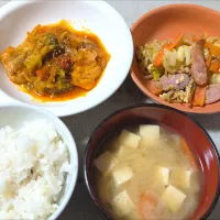 夕飯一揃え【3/12(木) 長男作】|どかどかさん