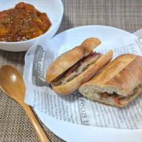 豚こま炒めときんぴらゴボウのカスクート(長男の朝食)| どかどかさん