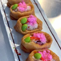 お昼にいなりちらし|バジルさん