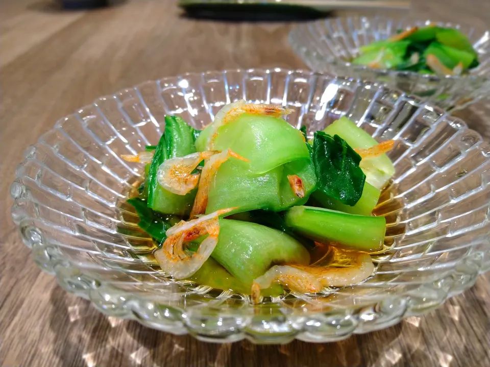 青梗菜と桜海老のお浸し|古尾谷りかこさん