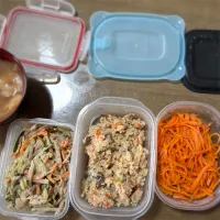 作り置き　にんじんラペクミンシードで.卯の花.ごぼうサラダ|たまちゃんさん