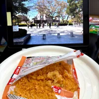 土曜日は寮で朝ごはん😋冷凍のチキンライス|すかラインさん