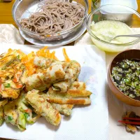 3/12の夕食　天ぷらとざる蕎麦|卯月さん