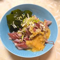 3/13のおつまみ　蛍烏賊の酢みそ和え| 卯月さん