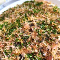 30センチ納豆お好み焼き|時雨さん