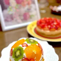 ドームケーキ🍊&いちごレアチーズケーキ🍓| lalapoさん