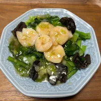 エビ小松菜あんかけ|カズさんさん