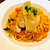 ✩.*˚豚ロースとトマトパスタ|ゆきえもんさん