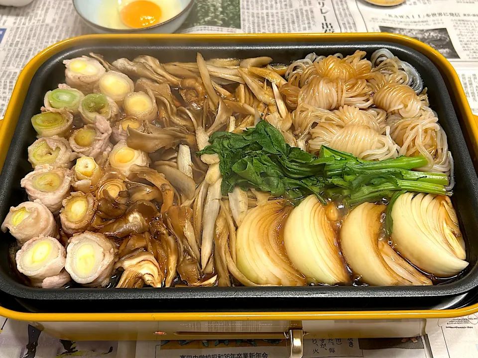 ネギの豚バラ巻きすき焼き|amiさん
