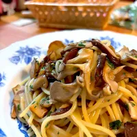 干し舞茸のパスタ|かおポンさん