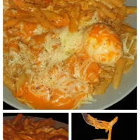 🇫🇷MY favorite food ever🤤Pene with secret tomato sauce from my mum ,grated Emmental cheese and boiled egg🇫🇷|KWAII69さん