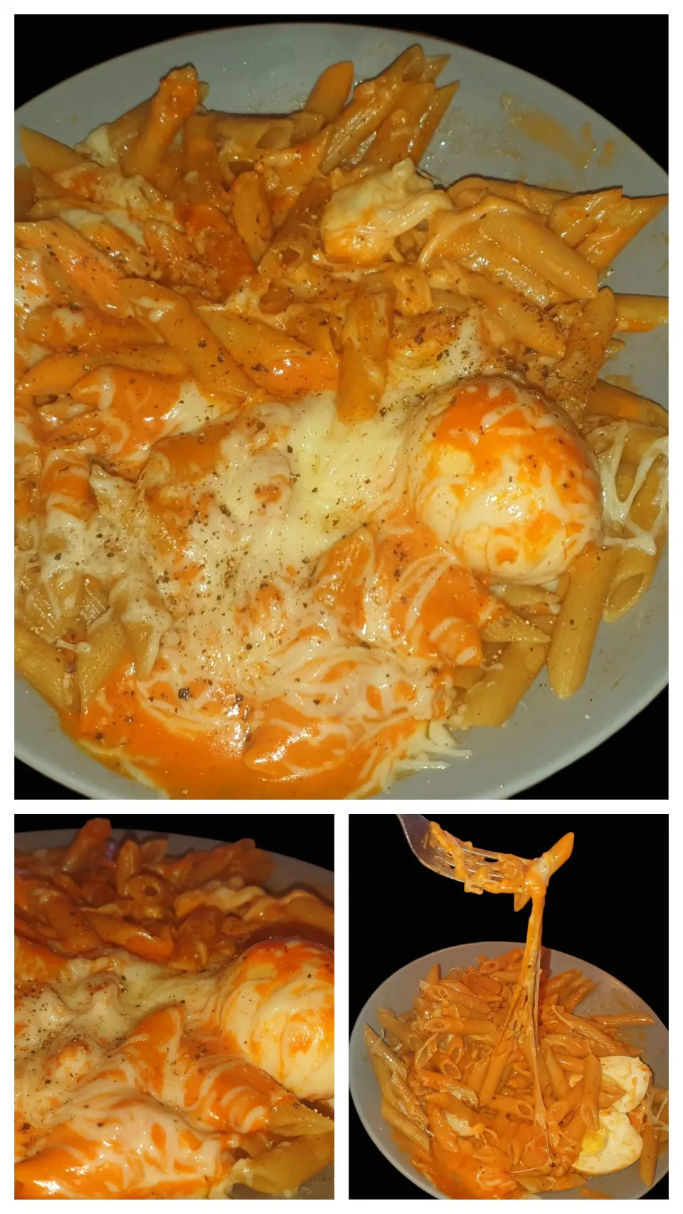 🇫🇷MY favorite food ever🤤Pene with secret tomato sauce from my mum ,grated Emmental cheese and boiled egg🇫🇷|KWAII69さん