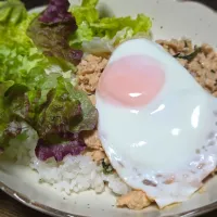 パパ作🥸大葉ガパオライスとしめじスープ|ぱんだのままんさん