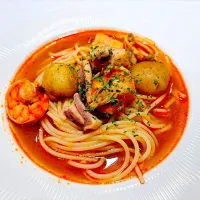 🍝夜【ブイヤベースパスタ】🍝|Laniさん