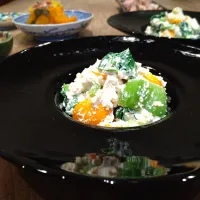 小松菜と金柑の白和え|古尾谷りかこさん