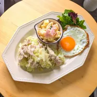 蒸し豚キャベツのワンプレブランチ|mi_neneco♪さん