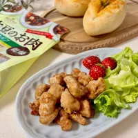 大豆ミートの唐揚げ＆オートミールパン