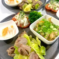 春キャベツと砂ずり×晩ご飯| かなんさん