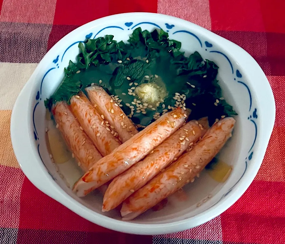 カニカマとレタスのレンジ蒸し|サクラピンクさん