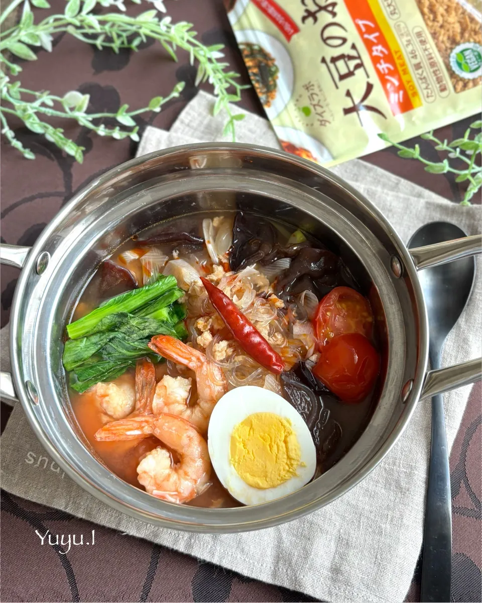 大豆のお肉でトマ味噌麻辣湯|ゆーこどんさん