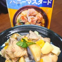 新じゃがとれんこんのハニーマスタードチキン