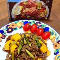 牛肉とアスパラのローストガーリック炒め| mootsさん