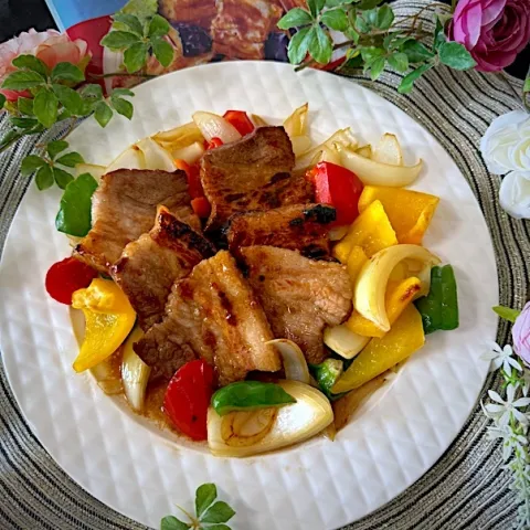 「メインディップ 豚バラなすのバルサミコ炒め」を使ってみたSnapdishの料理・レシピ写真:豚バラなすのバルサミコ酢炒め✨