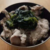 ☆豚しゃぶ丼|ひつじ先輩さん