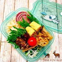 👨🏻‍🦳昼【父弁：牛肉とごぼうの甘辛煮】🐮|Laniさん