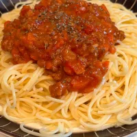 ミートソースパスタ🍝|みーしゃさん