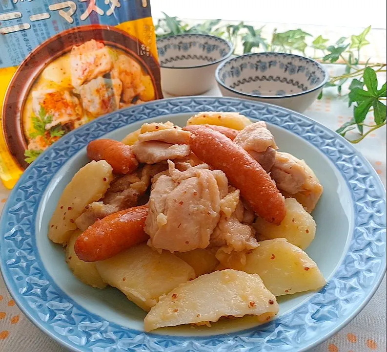 鶏ももポテトのハニーマスタード|小豆🌼さん