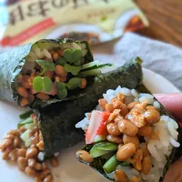 湯戻し不要の味しみレシピ②納豆手巻き寿司