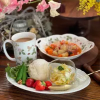 常備菜で朝ごはん