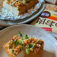 湯戻し不要の味しみレシピ③厚揚げの肉味噌ホイル焼き